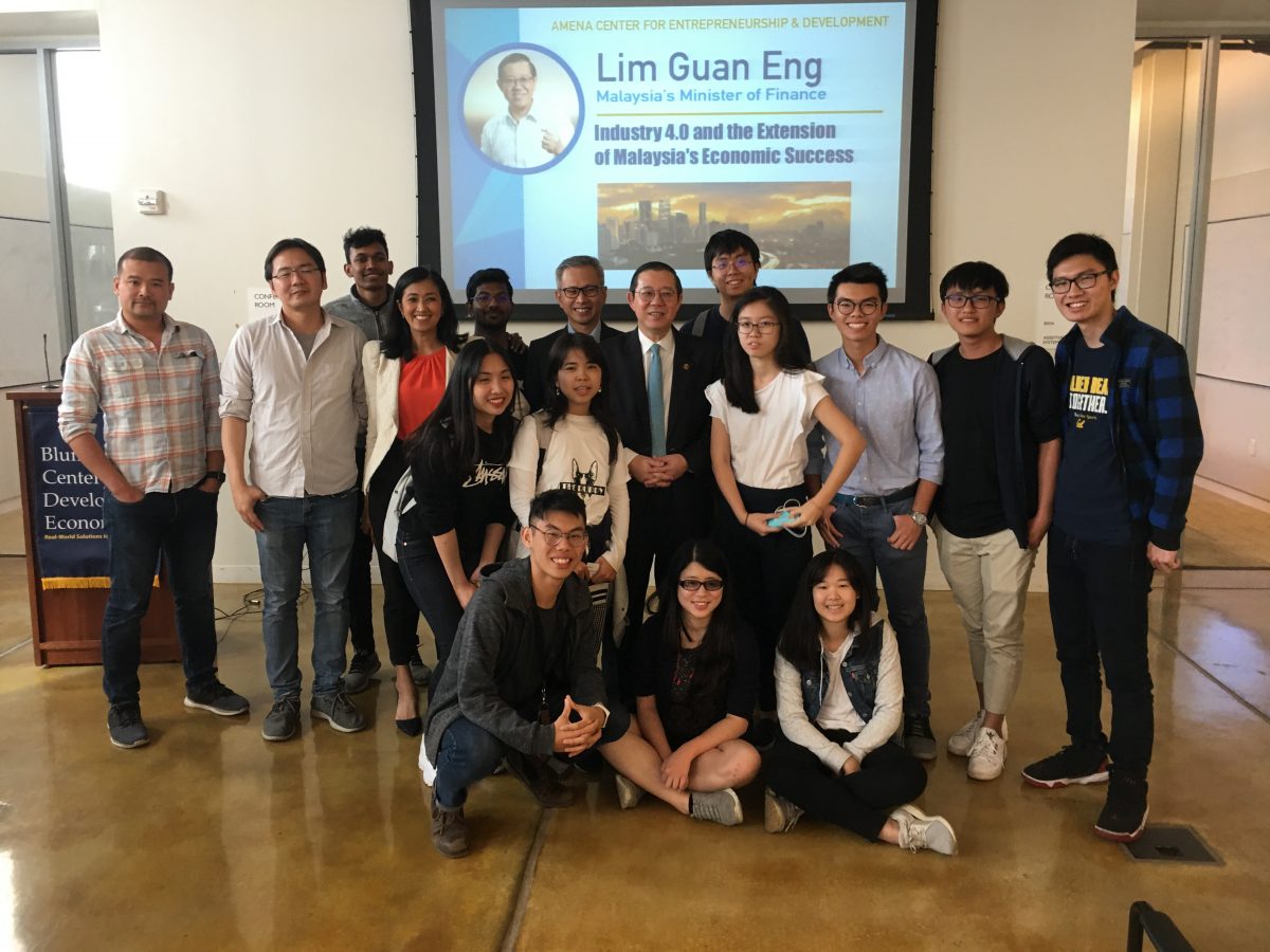 Malaysian Minister of Finance Lim Guan Eng Visits the Blum Center